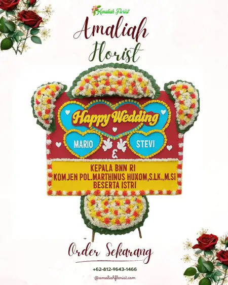 Papan Bunga Pernikahan Kubu Batu